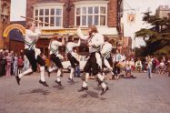 Etcetera Morris Men performing in Enfield Town in the 1970s