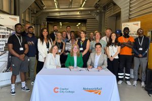 The launch event for the Network Rail apprenticeship course at Capital City College in Enfield