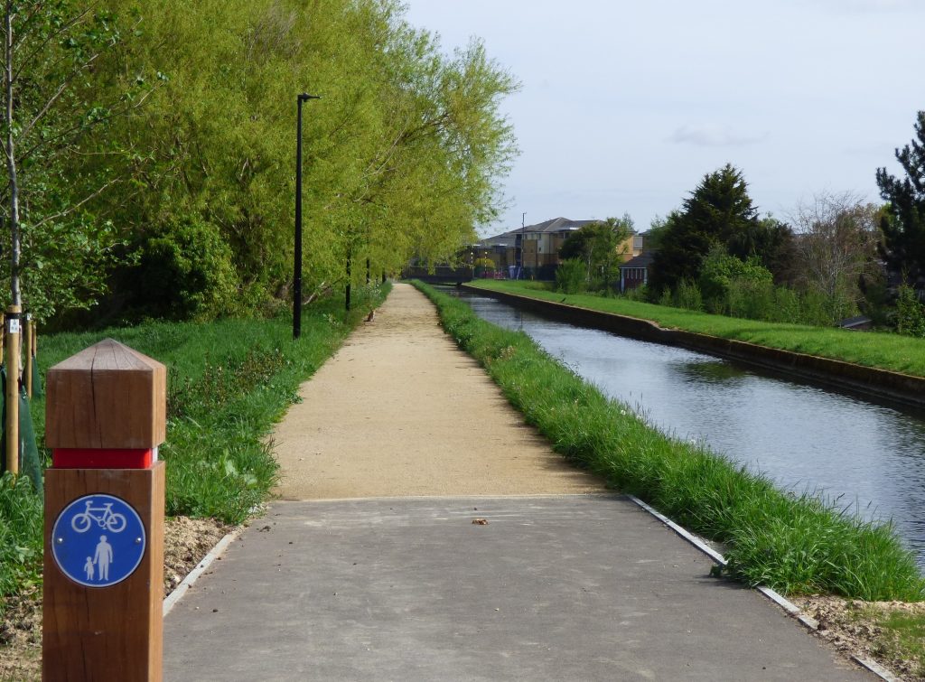 The cycle route includes a previously inaccessible part of the New River between Tenniswood Road and Carterhatch Lane