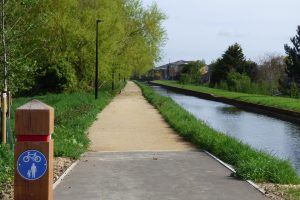 The cycle route includes a previously inaccessible part of the New River between Tenniswood Road and Carterhatch Lane