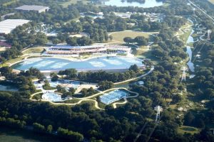 Aerial view of the proposed surfing lagoon (credit The Wave Group)