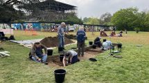 The first Unlocking Broomfield archaeological dig last weekend (credit EAS)