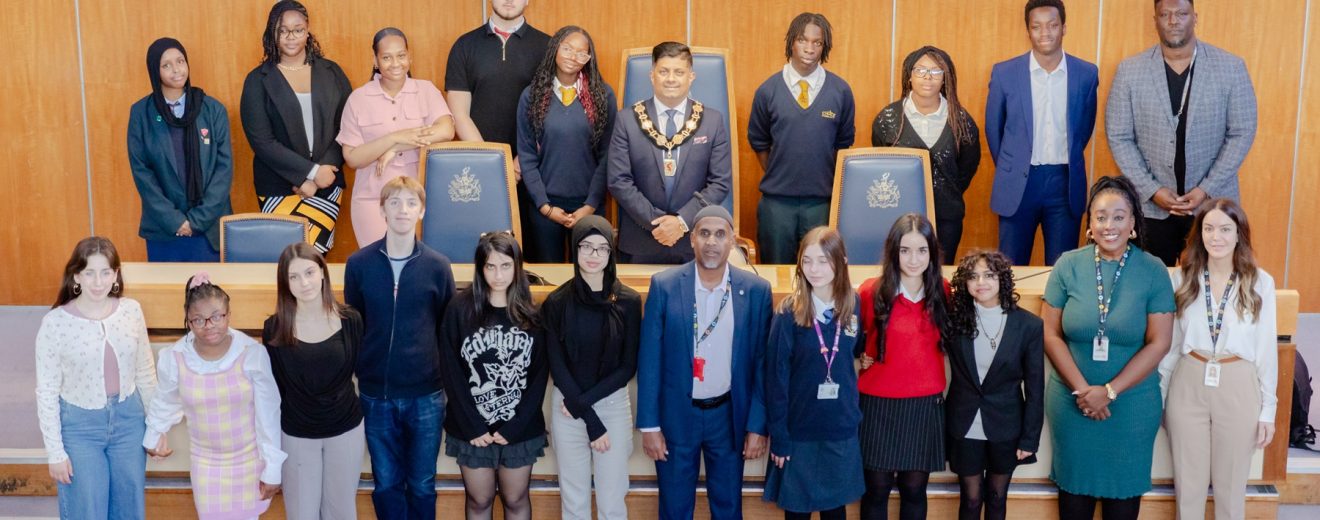 The 20 new youth councillors at Enfield Civic Centre