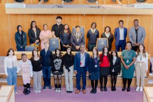 The 20 new youth councillors at Enfield Civic Centre