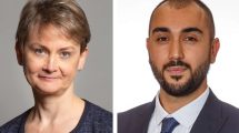 Home Secretary Yvette Cooper (left) and Enfield Council leader Ergin Erbil (right)