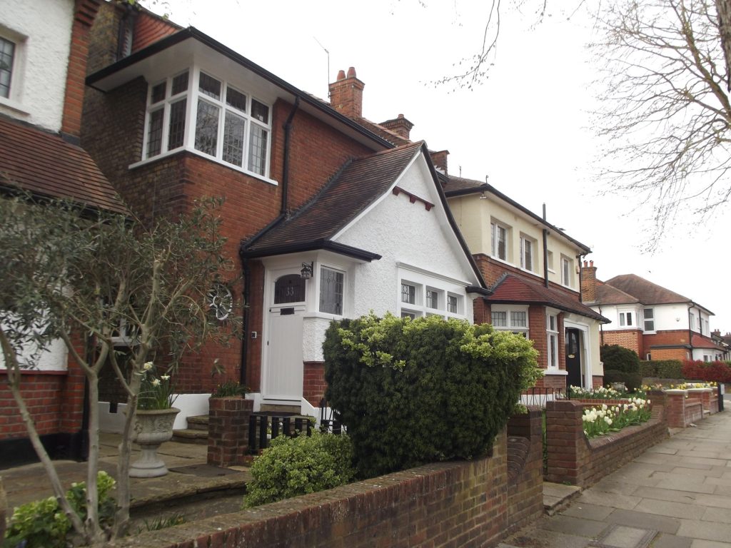 Homes in The Chine, Grange Park, were built in the 1920s and 1930s in the Arts and Crafts style