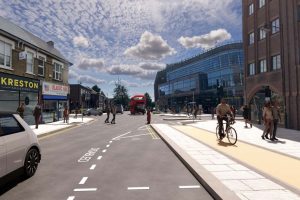 A new cycle lane is proposed along London Road (credit Enfield Council)