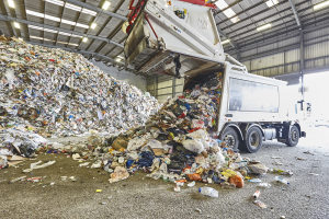 Recycling items being collected at Biffa's Edmonton facility