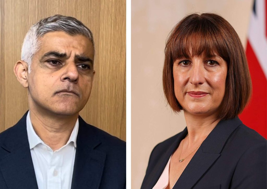 London mayor Sadiq Khan (left) wanted more cash from Chancellor Rachel Reeves (right)