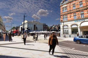 An additional crossing will help people access Market Square (credit Enfield Council)