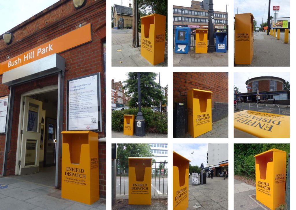 Enfield Dispatch news stands located across the borough