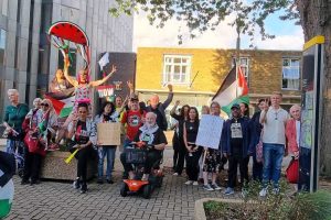 pA Pro-Palestine protest outside Enfield Civic Centre last month (credit EDC)