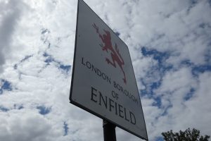 Welcome to Enfield sign