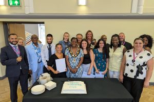 Heron Hall Academy celebrated its first-ever cohort of A-Level students with Enfield mayor Margaret Greer