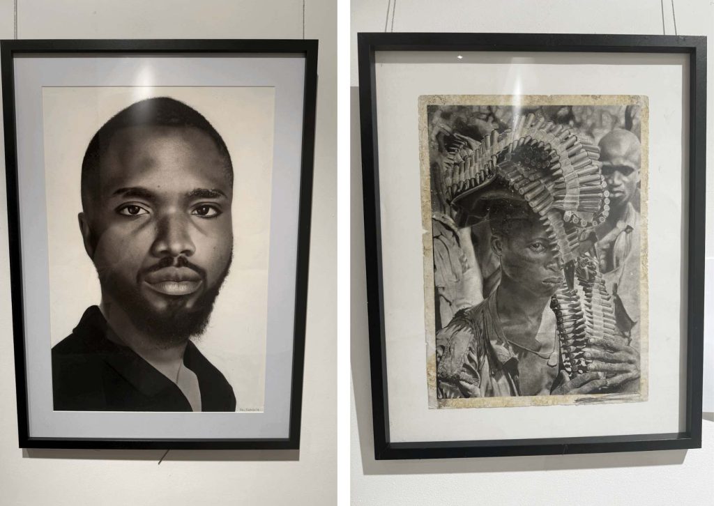 Artworks from Hillary Emetuche's exhibition at the Dugdale