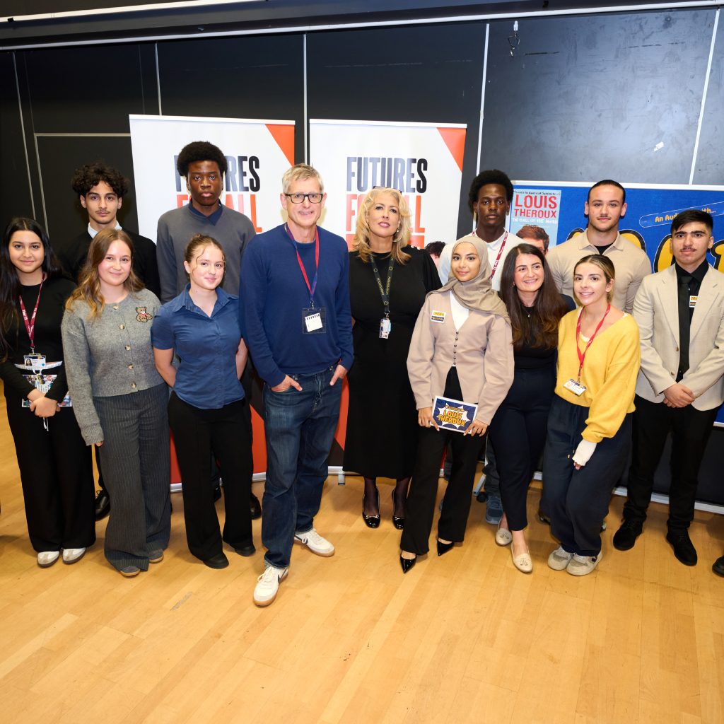 Louis Theroux meets Enfield pupils (credit Paul Meyler)