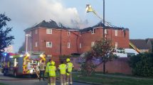 The aftermath of the fire in Maybury Close (credit Rick Jewell)