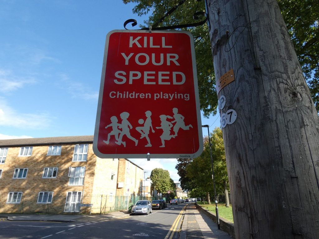 'Kill your speed' sign