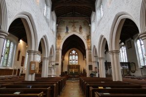 Inside the Parish Church of St Andrew in Enfield Town