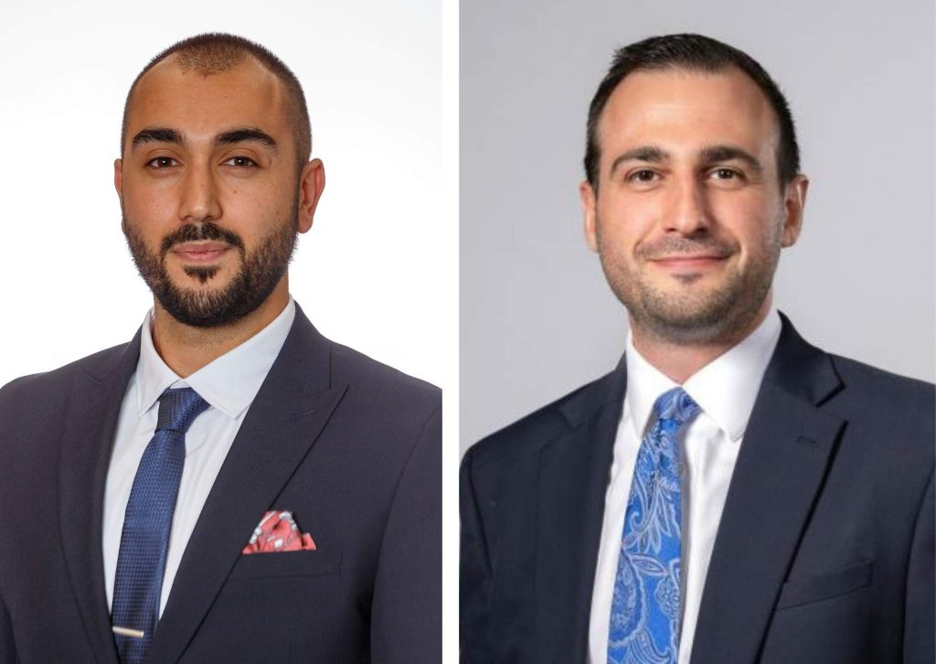 Enfield Labour leader Ergin Erbil (left) clashed with Enfield Conservatives leader Alessandro Georgiou (right)