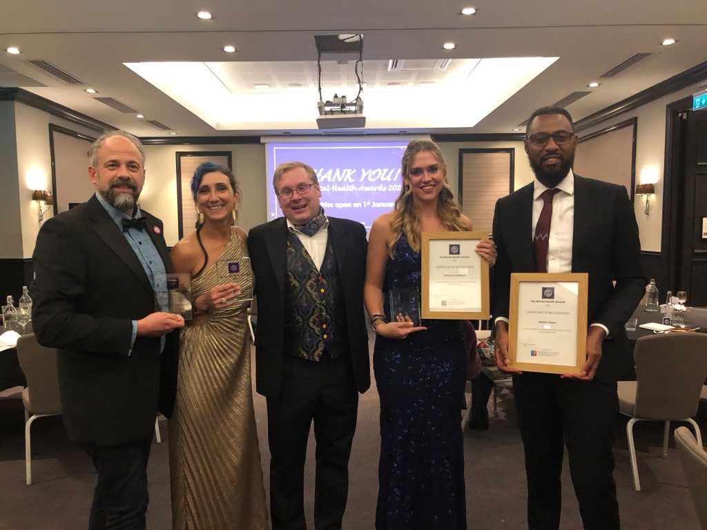 Face Front Inclusive Theatre pick up their award