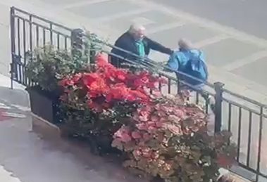 CCTV footage of the attack