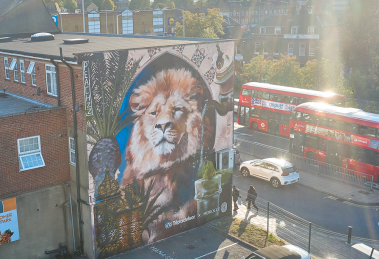 The mural in Fore Street, Edmonton