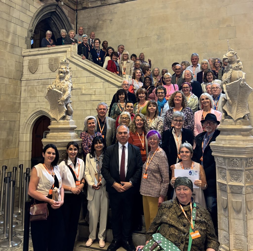 North London Hospice bereavement volunteers visiting Southgate and Wood Green MP Bambos Charalambous in Westminster