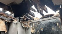 The damage to the house from the fire is extensive