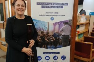 Sarah Richardson with her bassoon