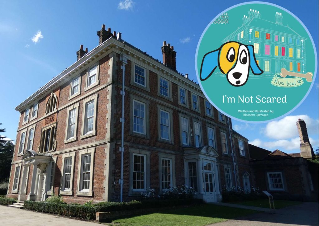 Forty Hall and (inset) the cover for the new book I'm Not Scared