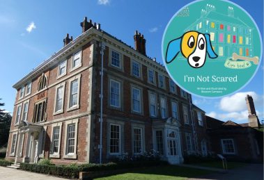 Forty Hall and (inset) the cover for the new book I'm Not Scared