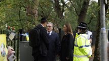 Prime Minister Sir Keir Starmer visits the scene at Heaton Park Hebrew Congregation Synagogue (credit Lauren Hurley-10 Downing Street via Wikimedia Commons)
