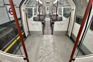 Graffiti on the Bakerloo Line (credit Matt Brown via Wikimedia Commons)