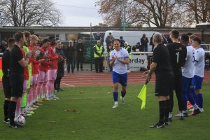 Sam Youngs was given a ‘guard of honour' last month before the Enfield Town game against Eastbourne Borough, after reaching the club’s appearances milestone (credit Tom Scott)