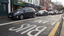 The bus lane in Church Street, Enfield Town, is causing traffic to back up beyond the town centre