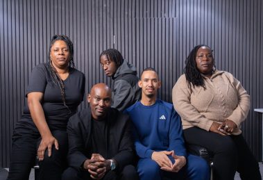 From left; Shae Eccleston (Curate Your Genius), Trevor Blackman (Edmonton Community Partnership), Jim Wasswa (LocalMotion Enfield), Chris McCoy (NYCC), Peaches (Enfield Youth & Community Alliance)