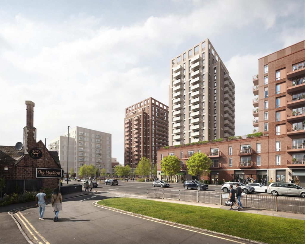 The plans submitted for Southbury Leisure Park, showing a proposed view from Southbury Road (credit Rockhunter)