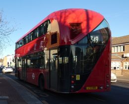 The 349 bus in Ponders End