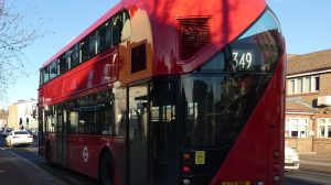 The 349 bus in Ponders End