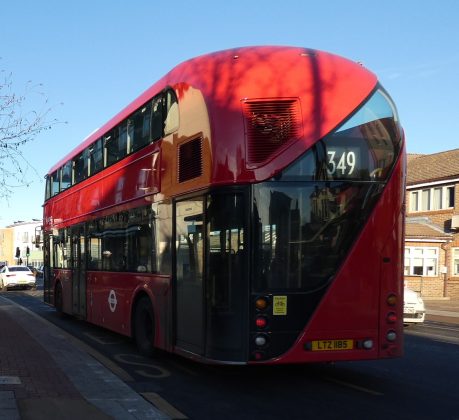 The 349 bus in Ponders End