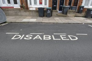 Only Blue Badge holders are permitted to park in disabled bays