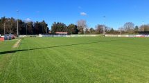 The Dave Bryant Stadium pitch pictured on Saturday, 14th February, before that day's match was postponed