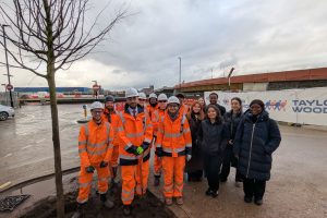 Enfield Council leader Ergin Erbil joined a tree planting event at Meridian Water (credit Enfield Council)