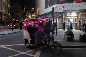 A pedicabs in Piccadilly Circus (credit Facundo Arrizabalaga/MyLondon)