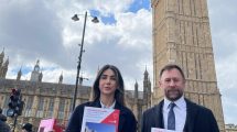 Cabinet member for housing Ayten Guzel and Pocket Living CEO Paul Rickard launch the report in Westminster