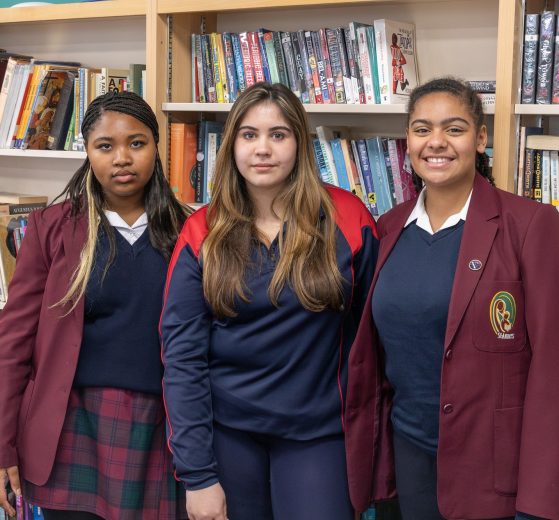 Jessica Ampong, Charlotte O’Donoghue and Megan Ledain (credit Kai Images)