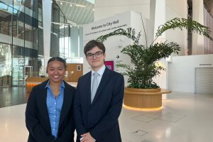 London Youth Assembly chair Hugo Maxwell and deputy Mia Mormah (credit Kumail Jaffer/LDRS)