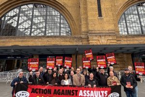 An RMT protest outside King's Cross Station (credit RMT)