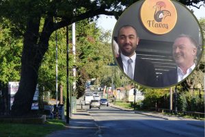 Crews Hill with (inset) council leader Ergin Erbil and Housing Secretary Steve Reed pictured in Enfield today